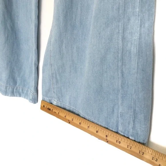 NWOT Anthropologie Pilcro High Rise Wide Leg Bell Bottom Flare Blue Jeans 28 - Picture 8 of 8